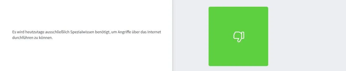 App: Übungsfrage mit Bestätigung richtig (Ausschnitt)